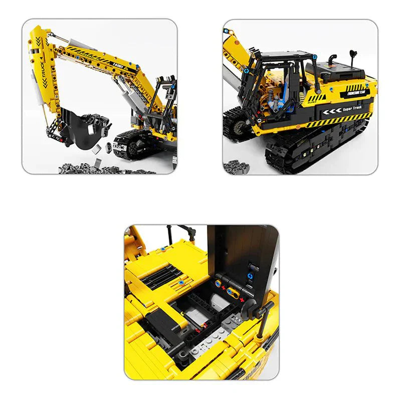 Brick MOC RC Heavy-Duty Excavator | 2067pcs - Brick Car Merchant