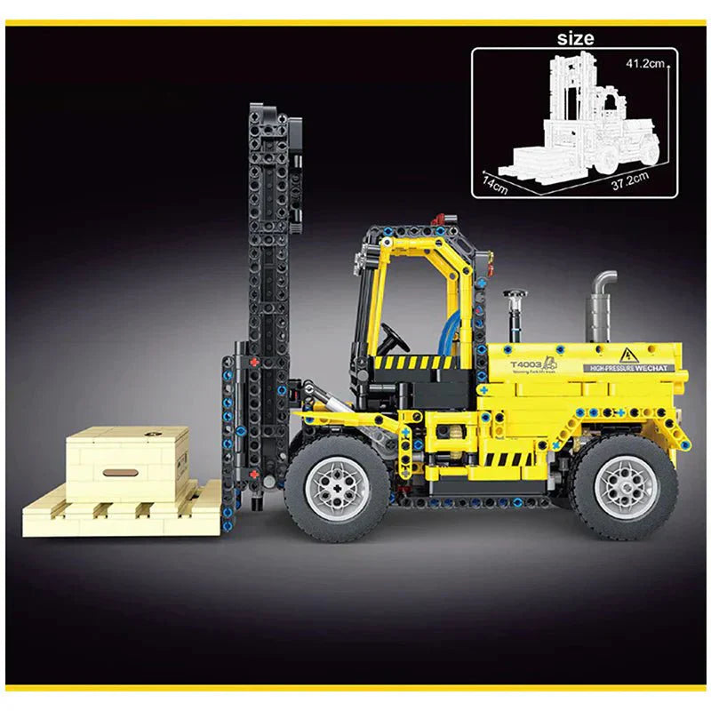 Brick MOC RC Industrial Forklift | 2027pcs - Brick Car Merchant