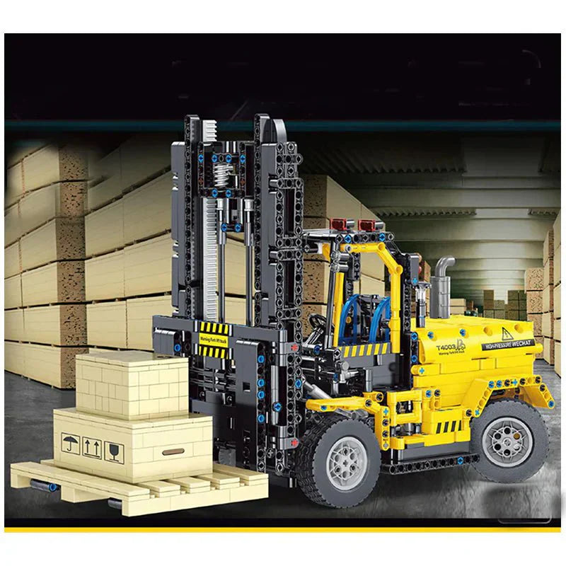 Brick MOC RC Industrial Forklift | 2027pcs - Brick Car Merchant