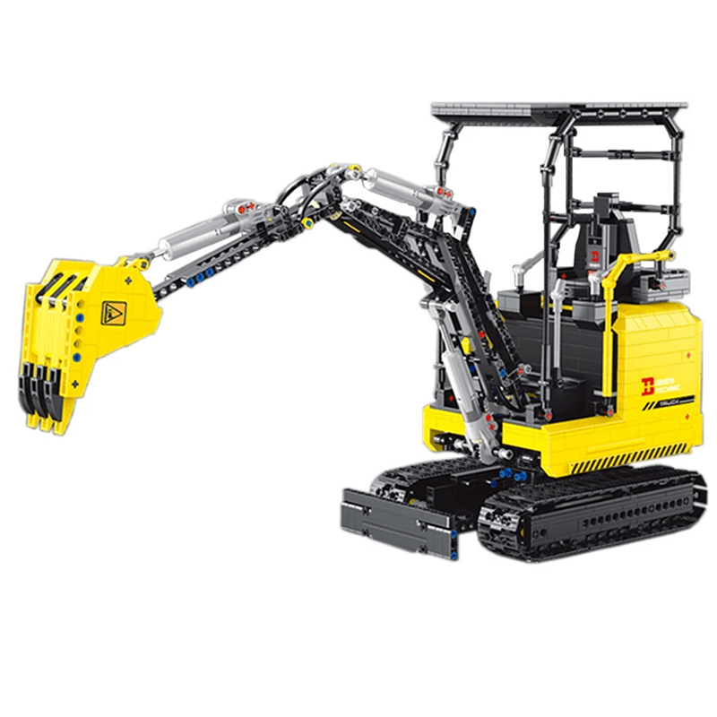 Brick MOC RC Mini Excavator | 1717pcs - Brick Car Merchant