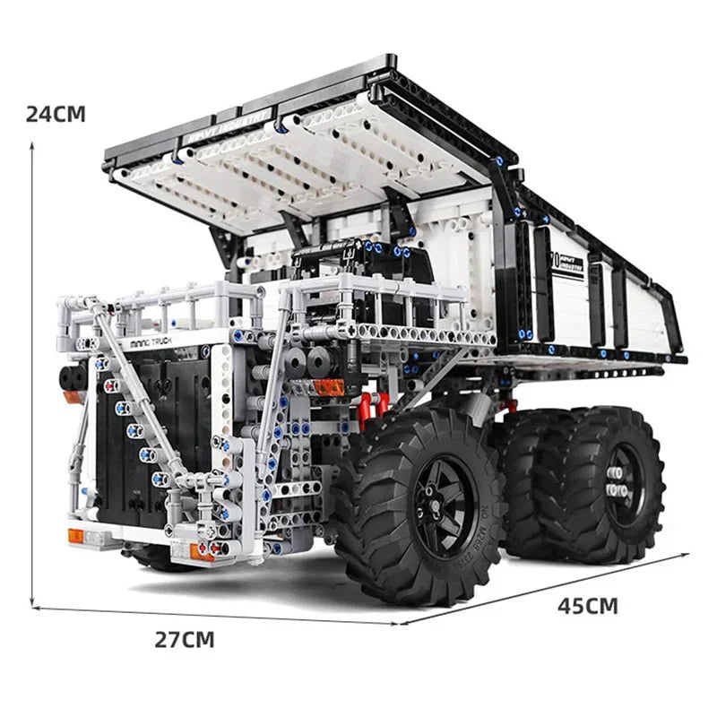 Brick MOC RC Mining Dump Truck | 2010pcs - Brick Car Merchant