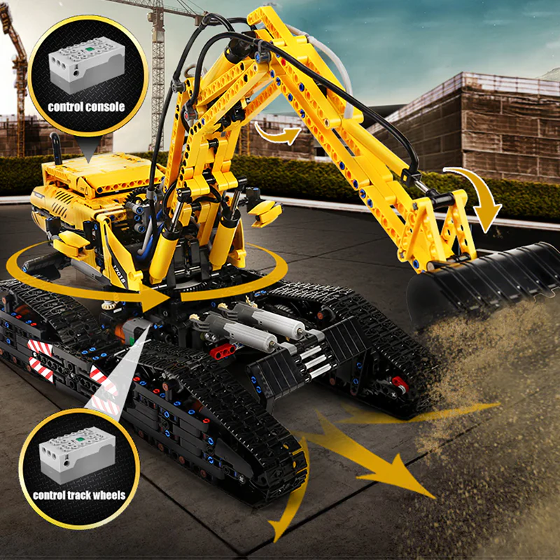 Brick MOC RC Morphing Excavator | 2236pcs - Brick Car Merchant