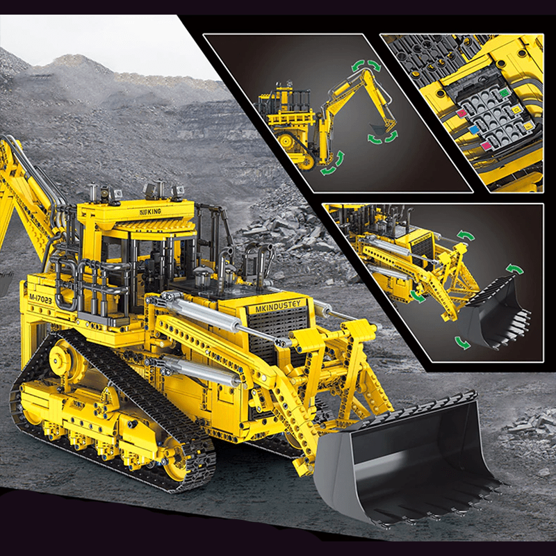 Brick MOC RC Pneumatic Bulldozer | 3963pcs - Brick Car Merchant
