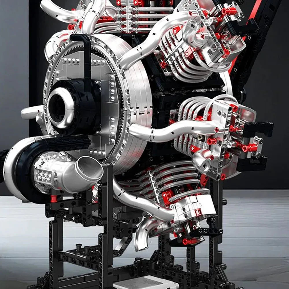 Brick MOC Radial Aircraft Engine | 3089pcs - Brick Car Merchant