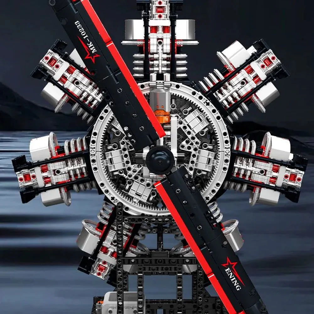 Brick MOC Radial Aircraft Engine | 3089pcs - Brick Car Merchant
