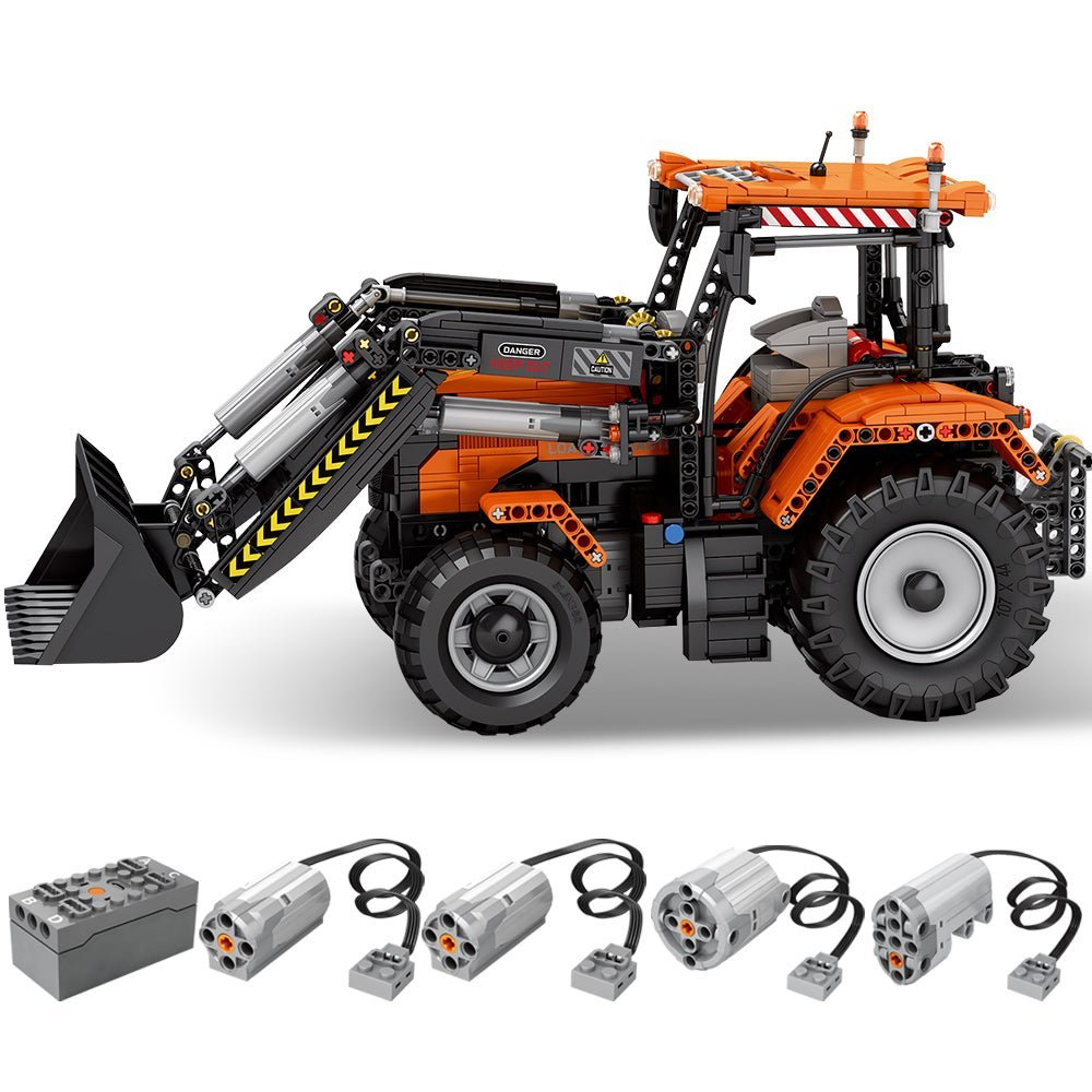 Brick MOC Remote Controlled Loading Tractor | 1496pcs - Brick Car Merchant