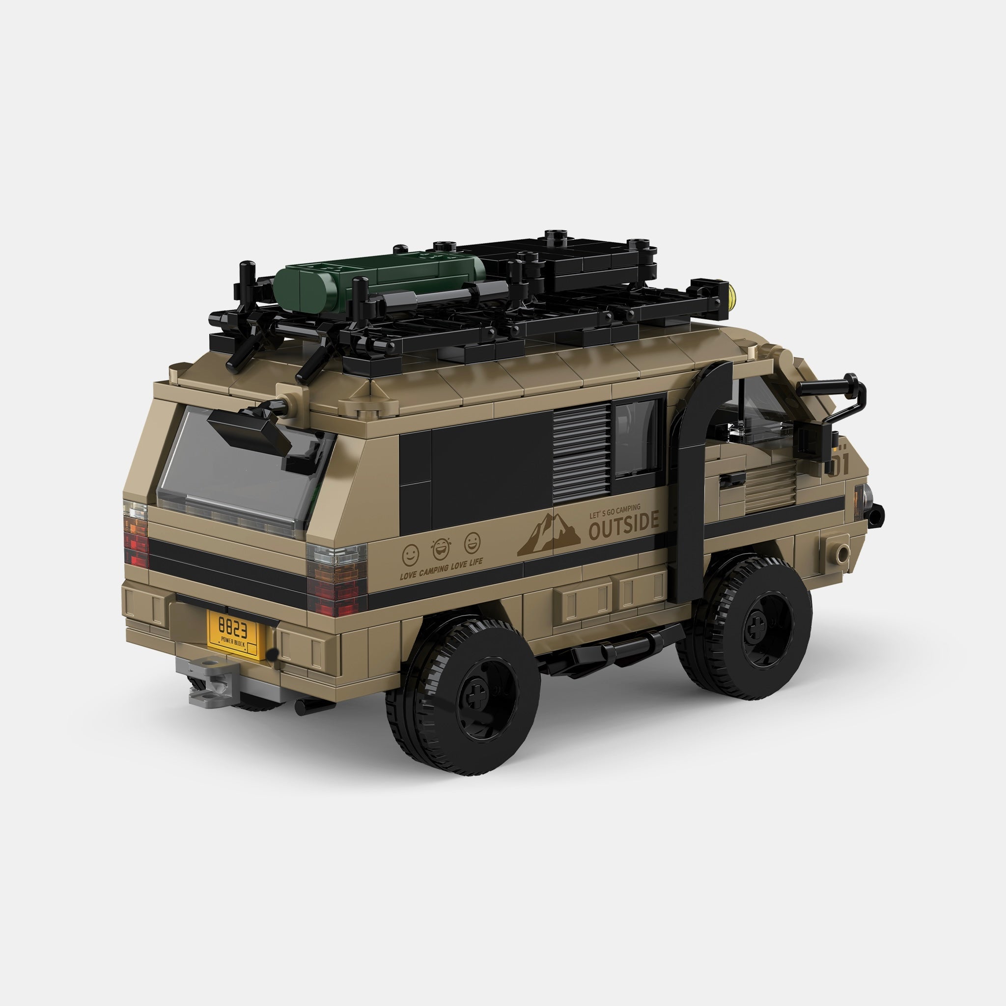 Brick MOC Retro 4x4 Camper Van - Brick Car Merchant