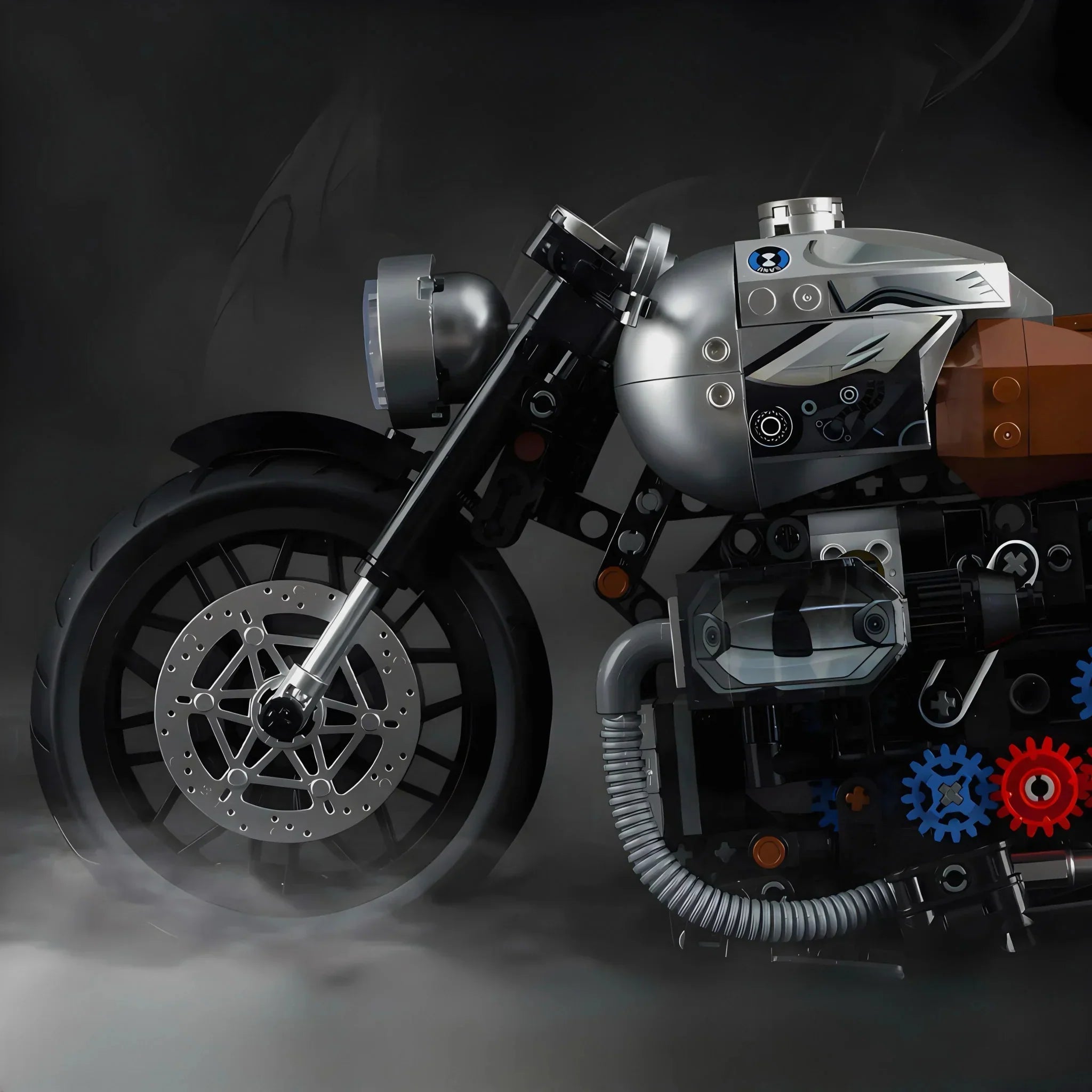Brick MOC Retro Classic Motorcycle | 925pcs - Brick Car Merchant