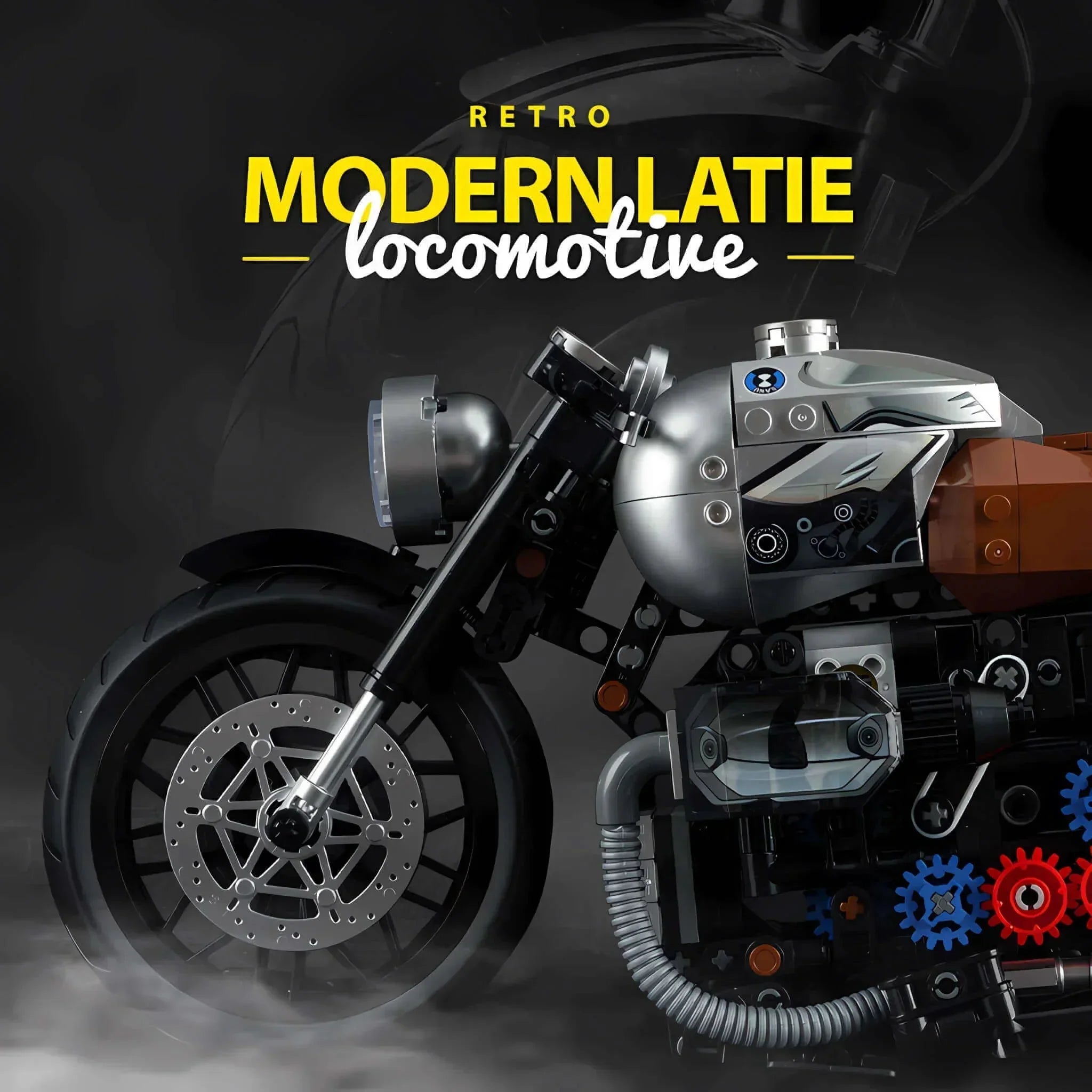 Brick MOC Retro Classic Motorcycle | 925pcs - Brick Car Merchant