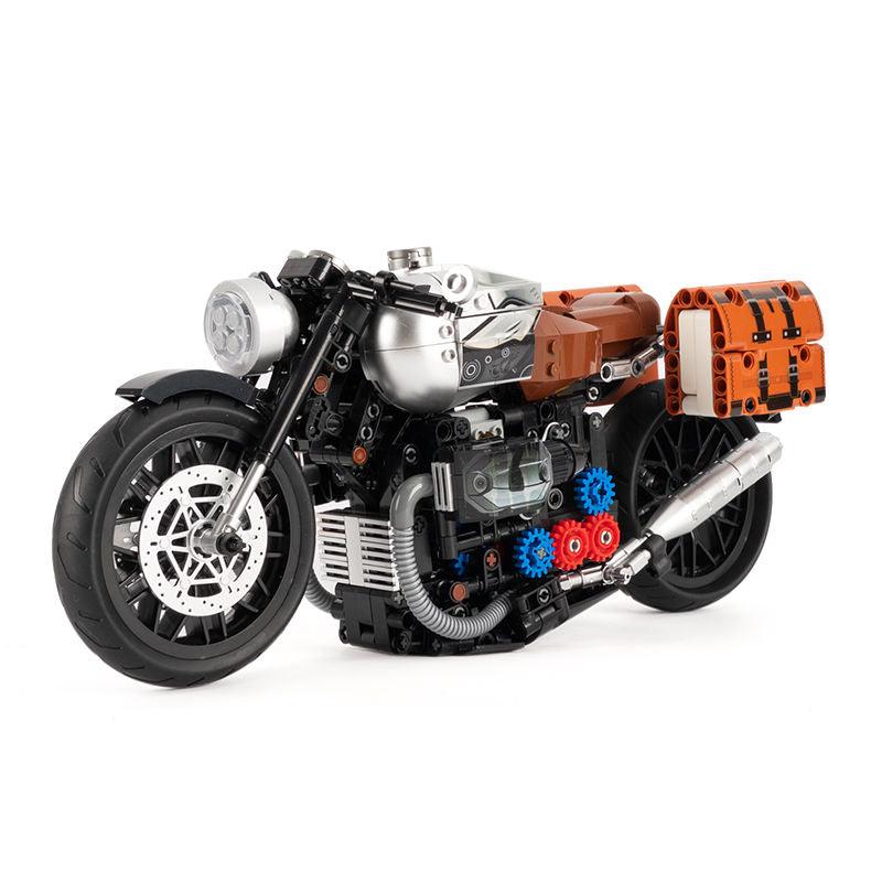 Brick MOC Retro Classic Motorcycle | 925pcs - Brick Car Merchant