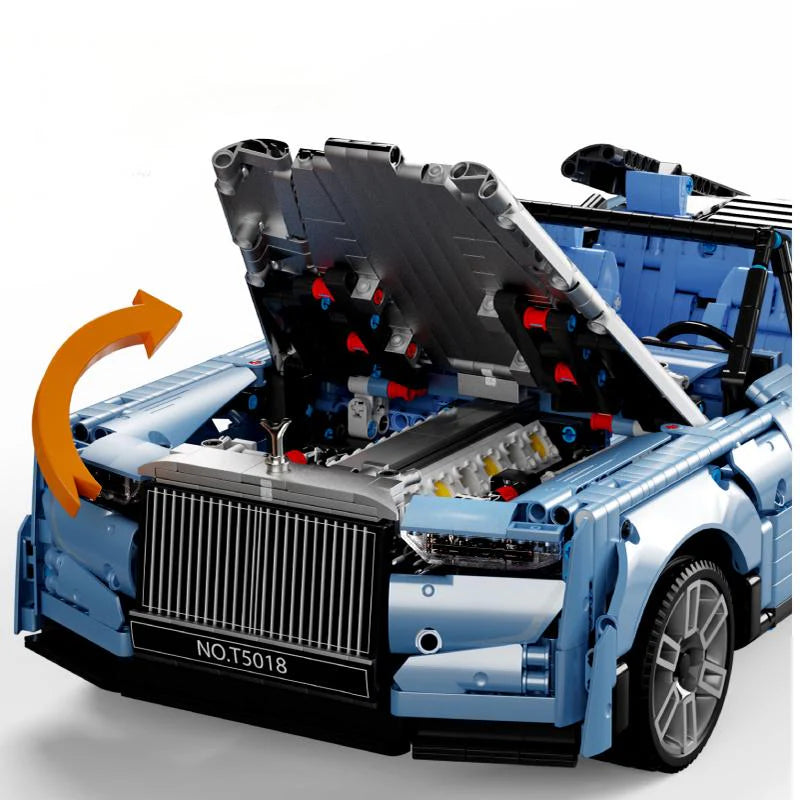Brick MOC Rolls-Royce Wraith Boat Tail | Remote Control, Opening Features, Luxury Wine Cabinet, Removable Convertible Top, Signature Rolls-Royce Doors, 2903 pcs - Brick Car Merchant