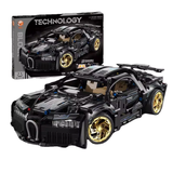 LEGO MOC Black Bugatti Chiron Mini | Remote Control, LED Lights, Opening Features, Simulated Cockpit, 1154pcs - Brick Car Merchant LEGO MOC Black Bugatti Chiron Mini | Remote Control, LED Lights, Opening Features, Simulated Cockpit, 1154pcs - Brick Car Merchant
