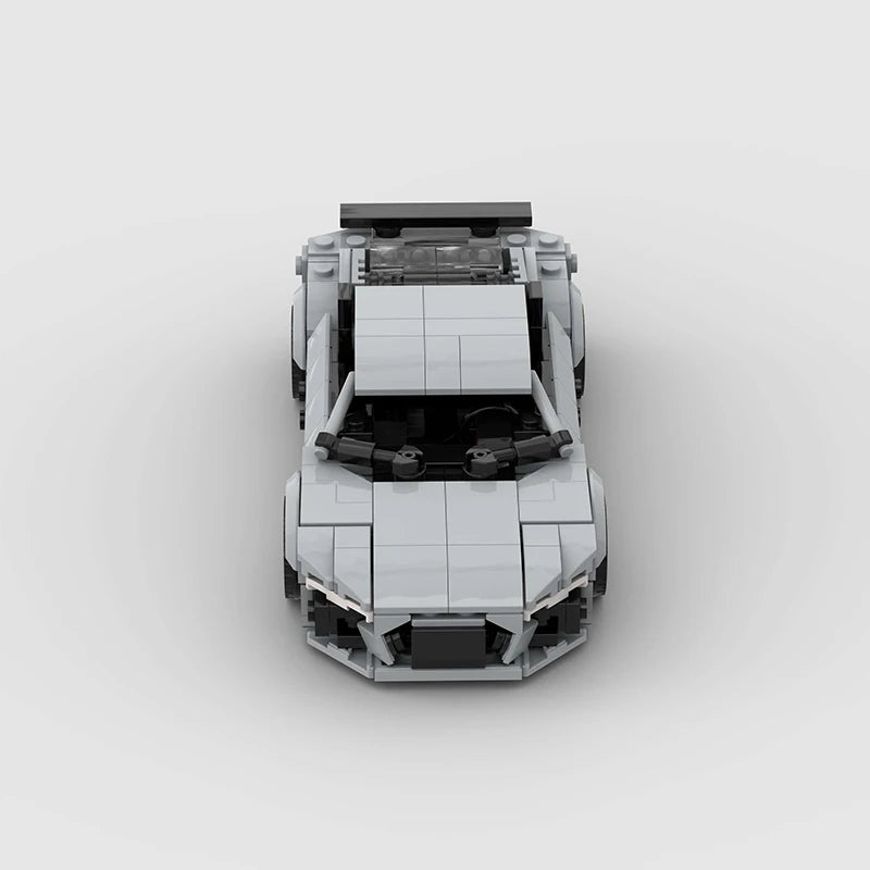 Brick MOC Audi R8 Grey - Brick Car Merchant