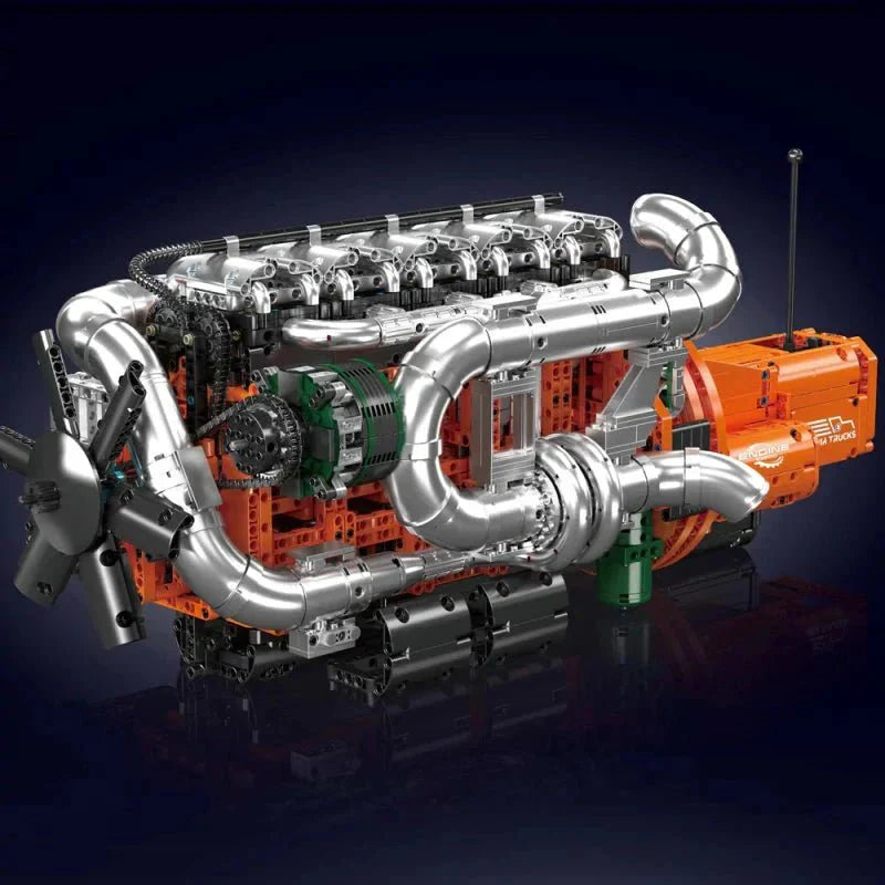 Brick MOC Scania Truck engine & Transmission | 3236pcs - Brick Car Merchant