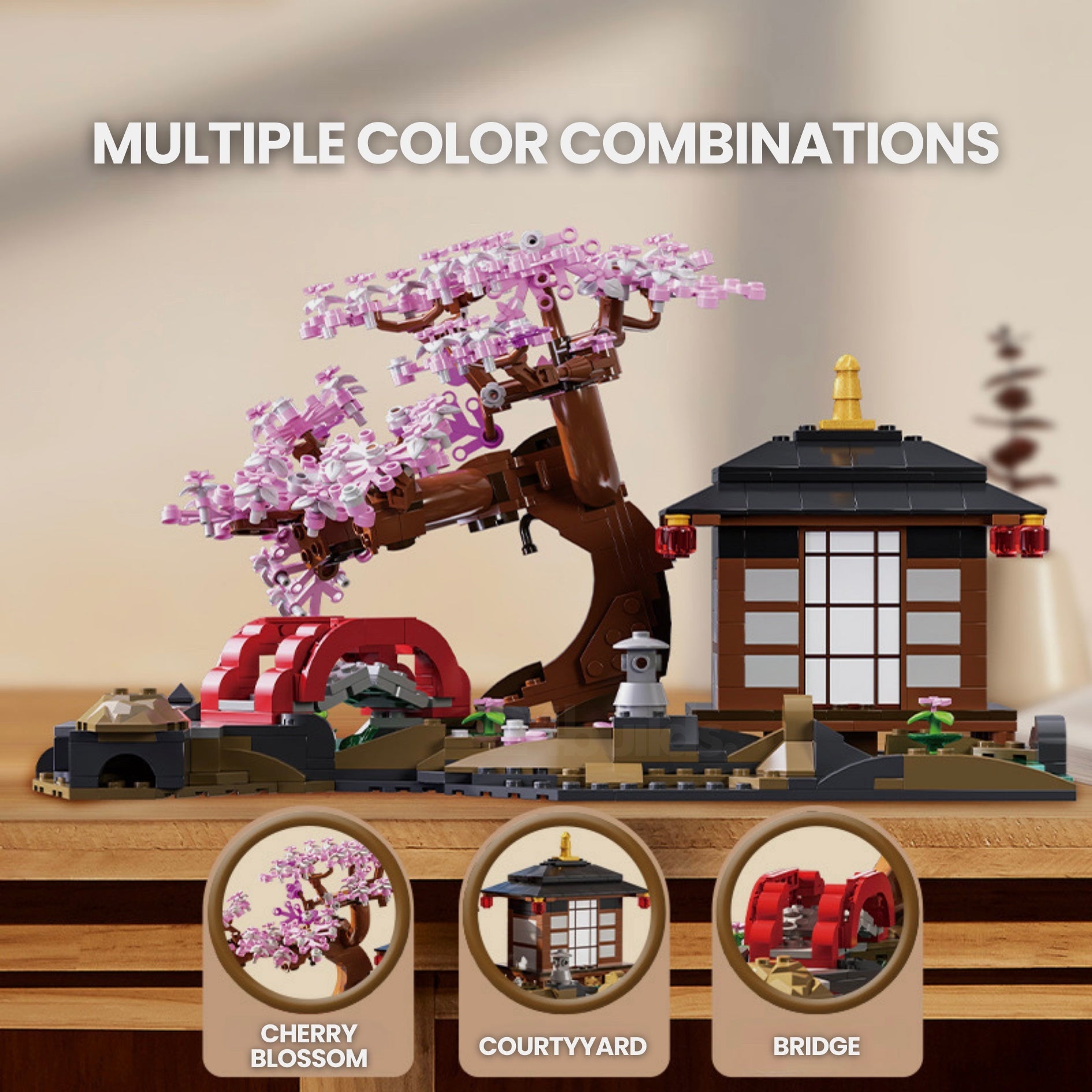 Brick MOC Cherry Blossom Garden | 924pcs - Brick Car Merchant