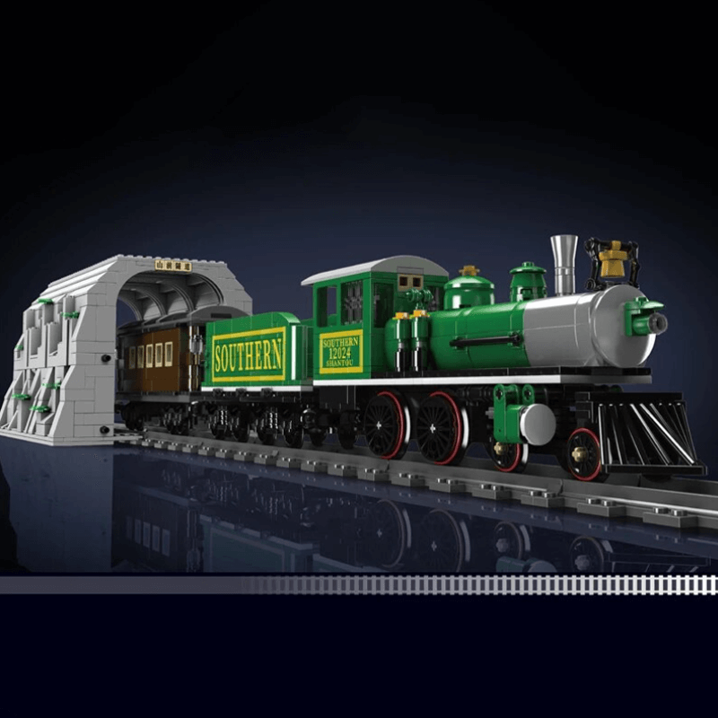 Brick MOC Southern Steam Locomotive Remote Control | 1211pcs - Brick Car Merchant