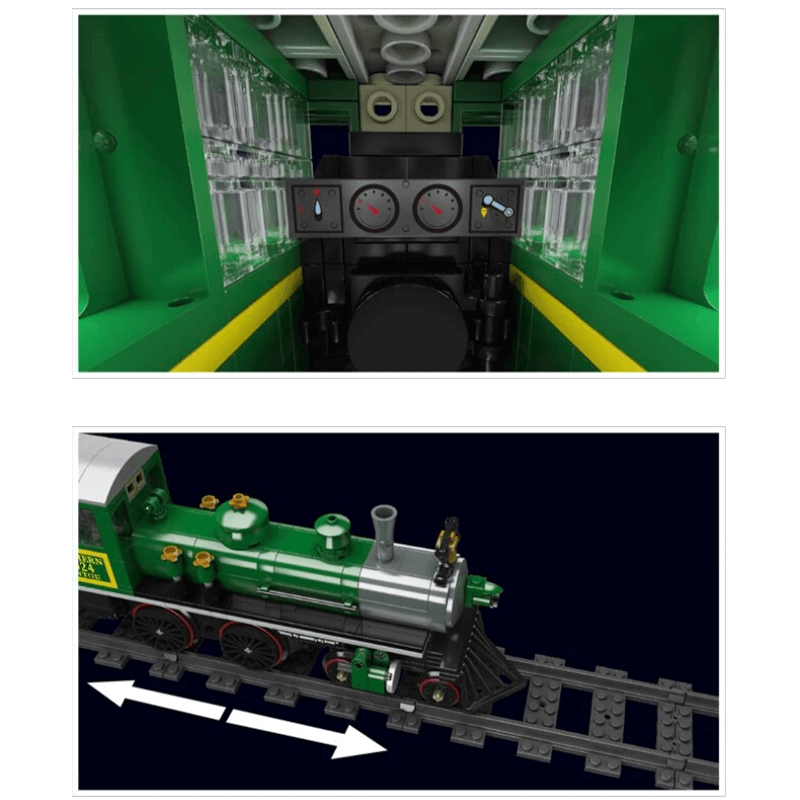 Brick MOC Southern Steam Locomotive Remote Control | 1211pcs - Brick Car Merchant