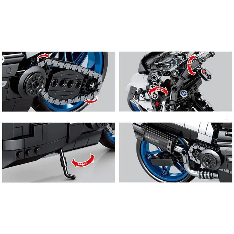 Brick MOC Sport Touring Maxi Scooter 530 | 798pcs - Brick Car Merchant