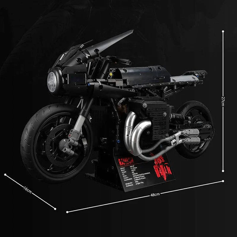 Brick MOC Stealth Shadow Street Bike | 1980pcs - Brick Car Merchant
