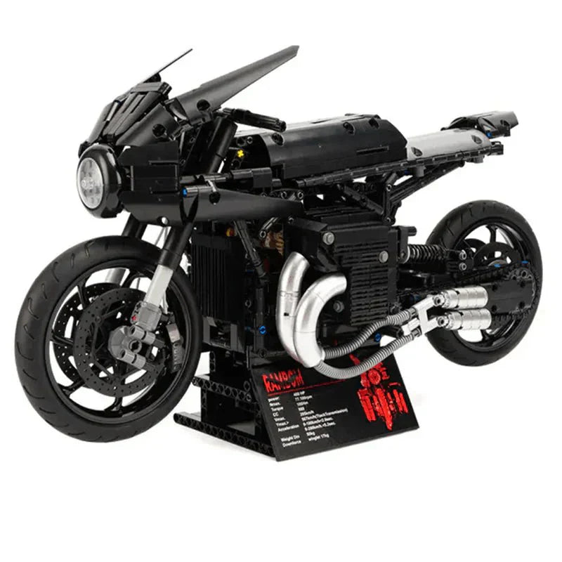 Brick MOC Stealth Shadow Street Bike | 1980pcs - Brick Car Merchant