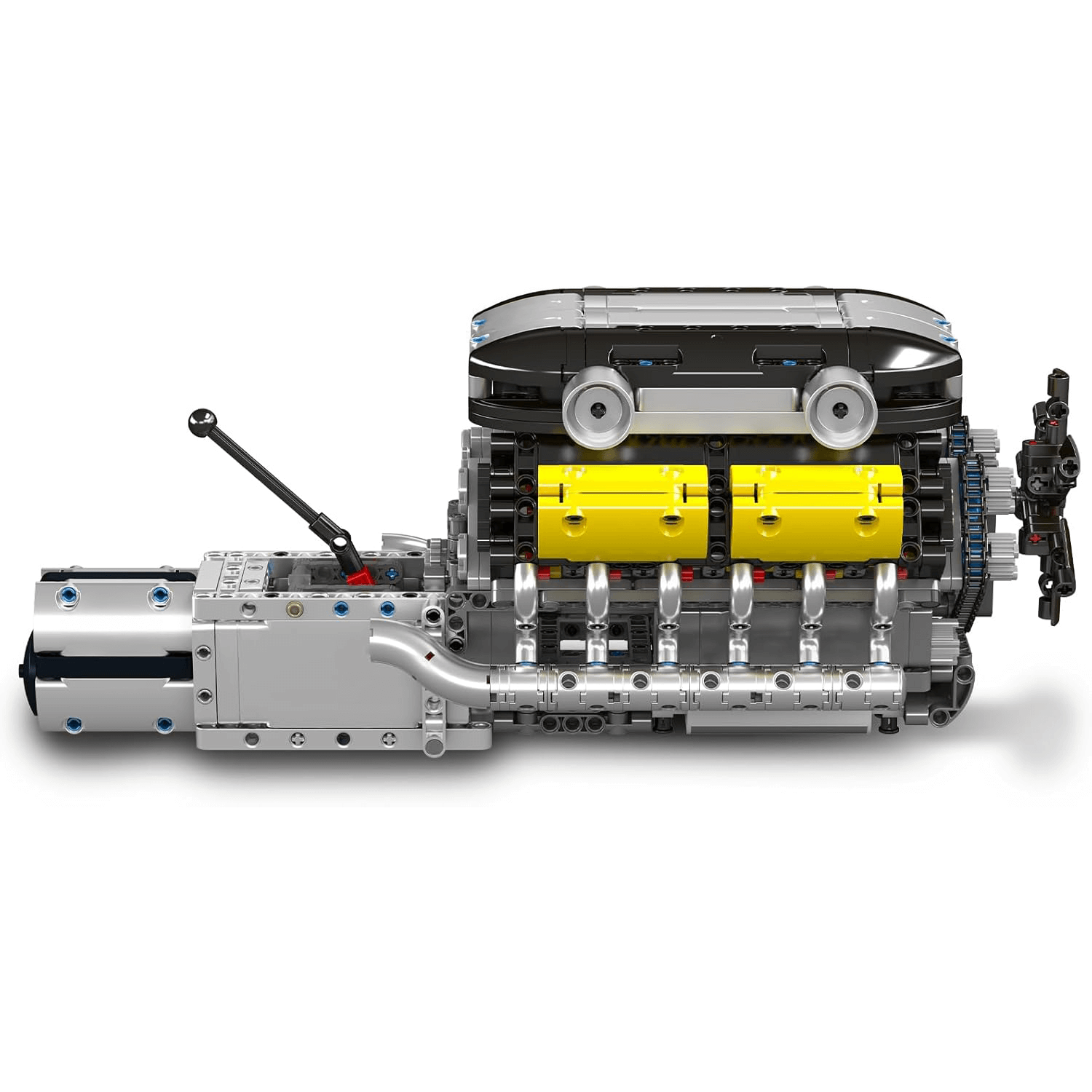 Brick MOC Supercar V12 Engine & Transmission | 1260pcs - Brick Car Merchant