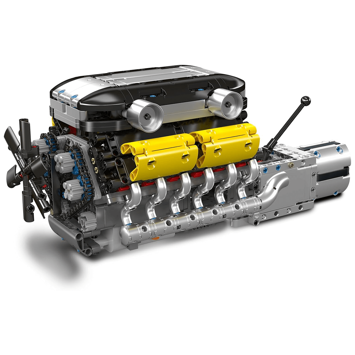 Brick MOC Supercar V12 Engine & Transmission | 1260pcs - Brick Car Merchant