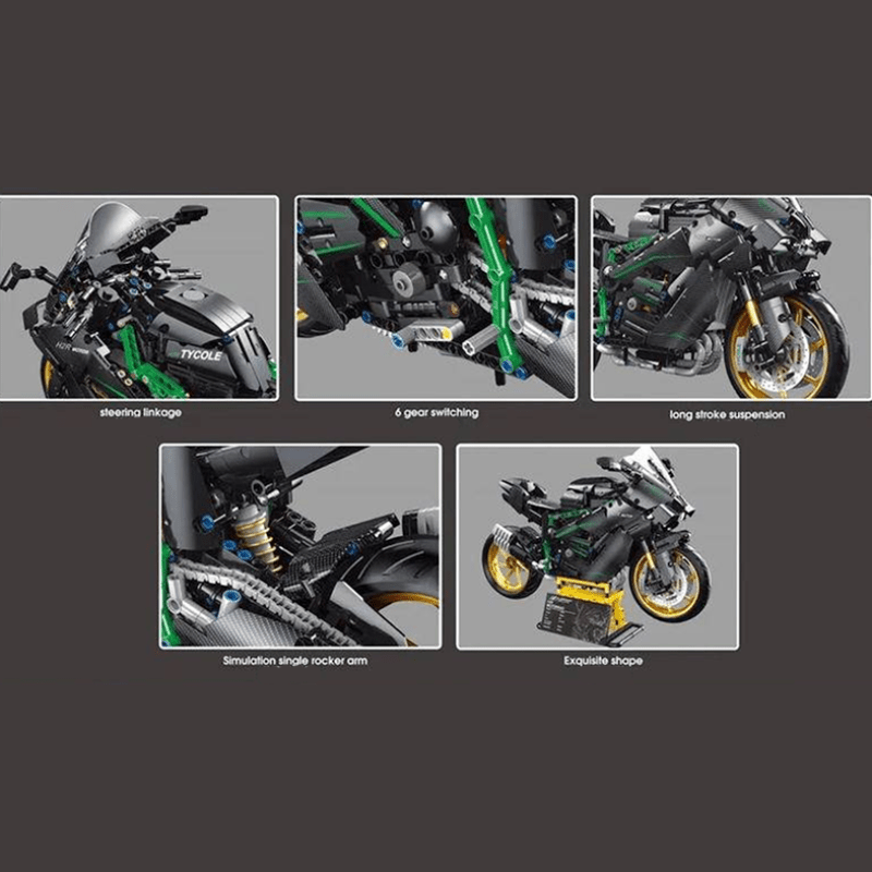 Brick MOC Supercharged Track Superbike | 1858pcs - Brick Car Merchant