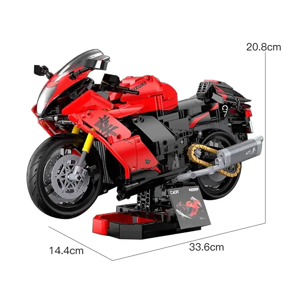 Brick MOC Suzuki Hayabusa | 1043pcs - Brick Car Merchant