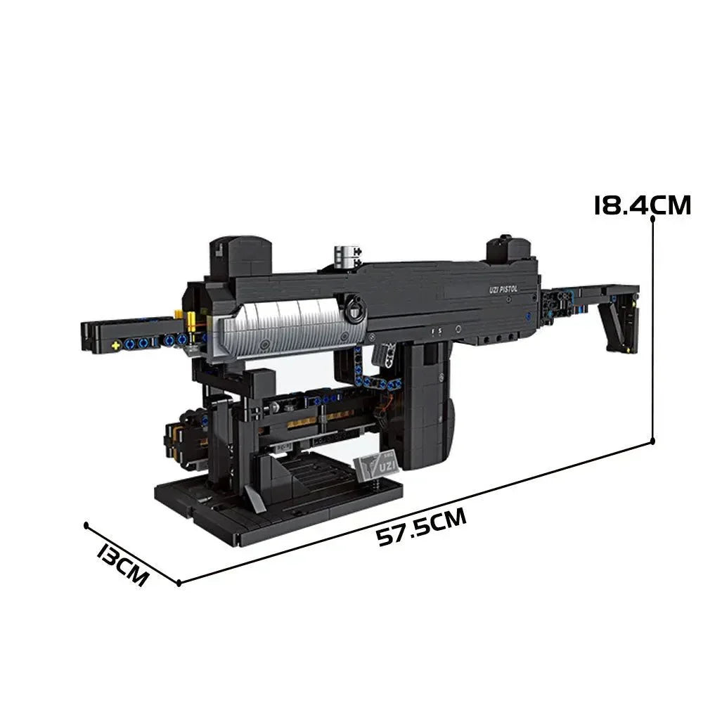 Brick MOC Tech UZI Sub Machine | 972pcs - Brick Car Merchant