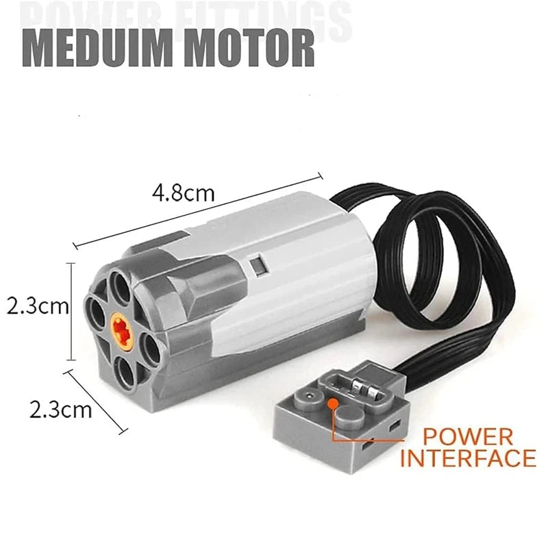 LEGO MOC Technic Motor Power Function Kit | Controller, Rechargable Battery, 2x Medium Motor, 4pcs set - Brick Car Merchant LEGO MOC Technic Motor Power Function Kit | Controller, Rechargable Battery, 2x Medium Motor, 4pcs set - Brick Car Merchant
