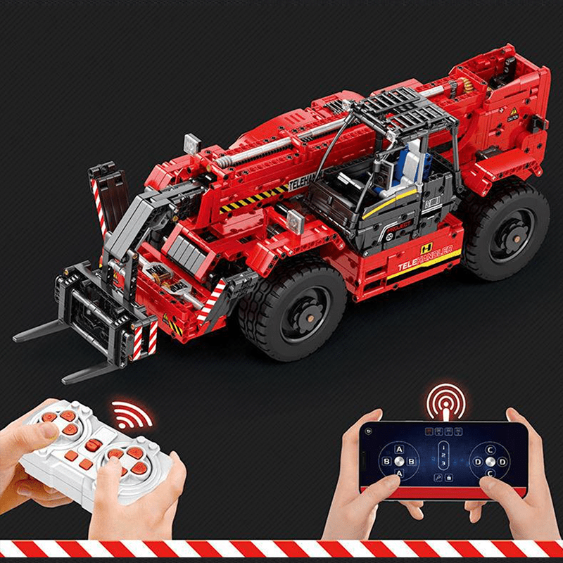 Brick MOC Telescopic Arm Forklift | 2260pcs - Brick Car Merchant