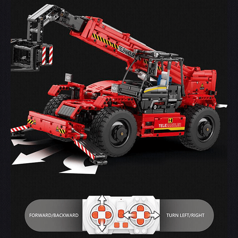 Brick MOC Telescopic Arm Forklift | 2260pcs - Brick Car Merchant