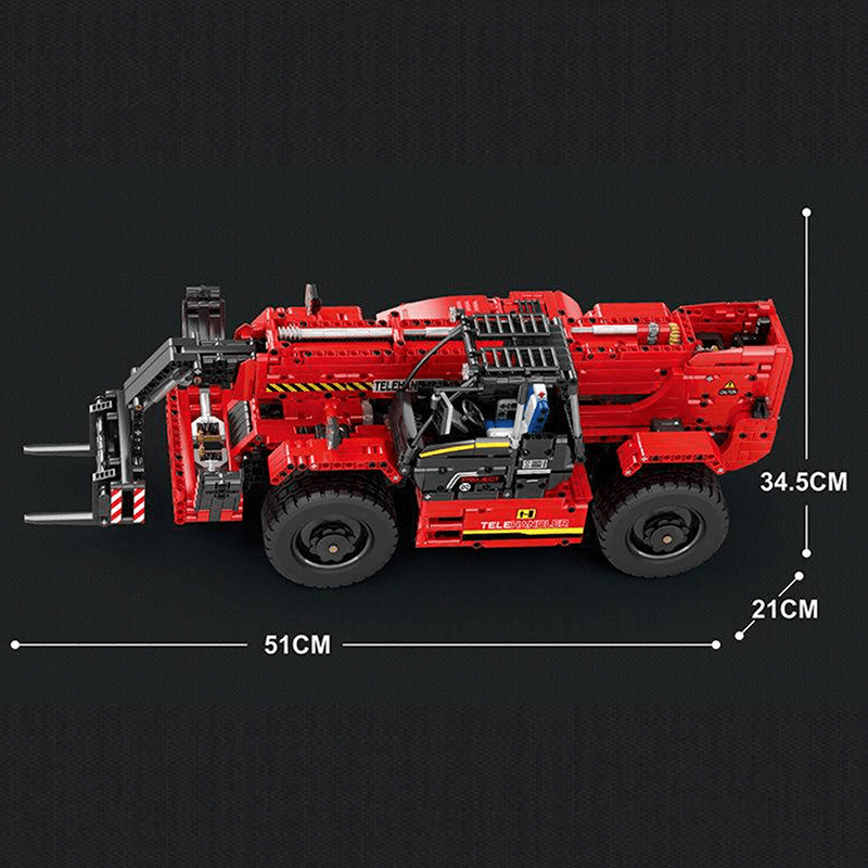 Brick MOC Telescopic Arm Forklift | 2260pcs - Brick Car Merchant