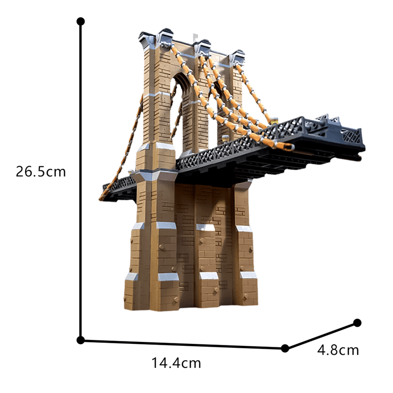 Brick MOC The Brooklyn Bridge | 2049pcs - Brick Car Merchant
