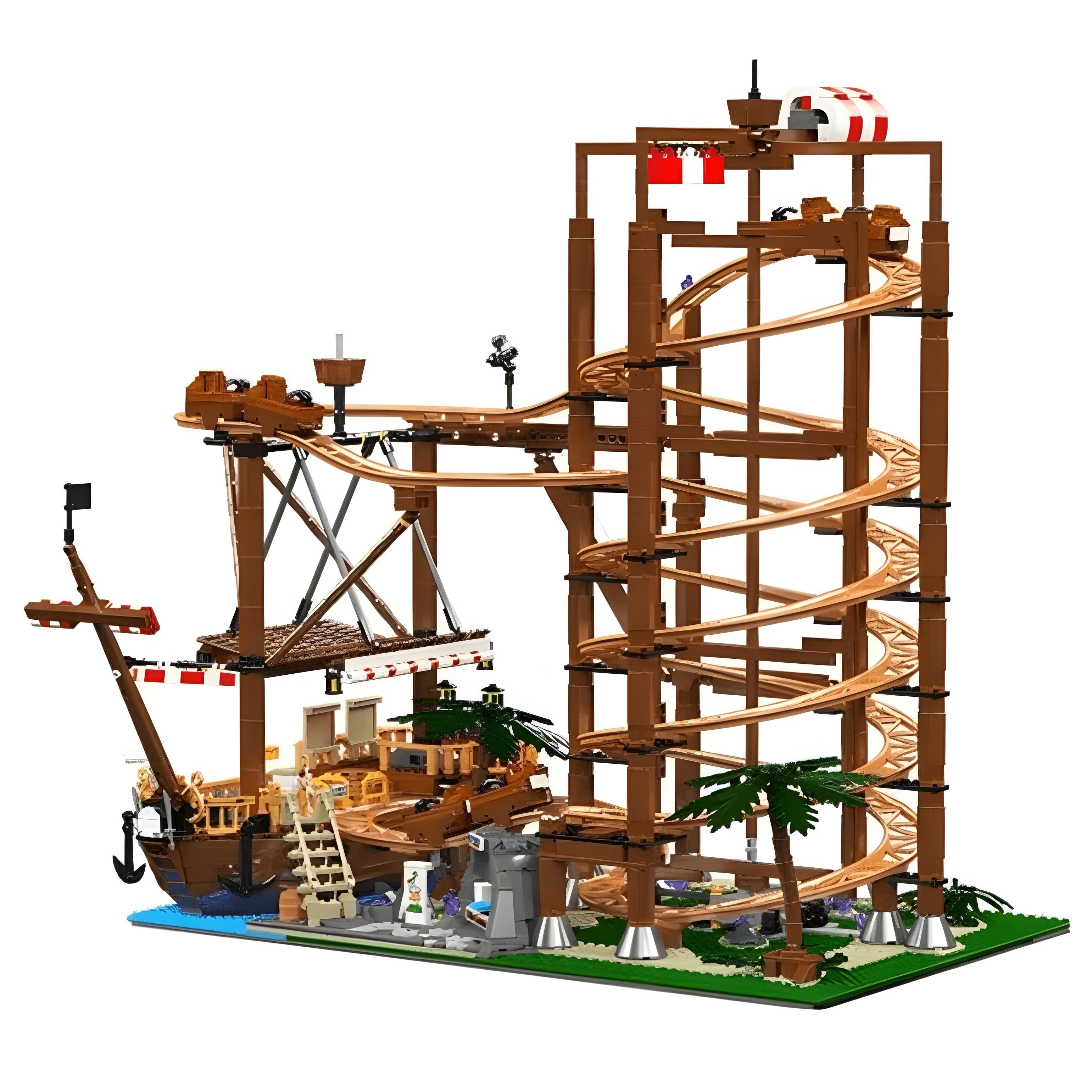 Brick MOC The Pirate Roller Coaster | 2173pcs - Brick Car Merchant