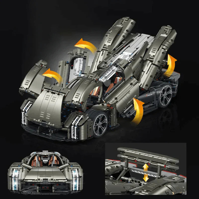 Brick MOC The Ultimate German Concept | Remote Control, Electric Door, Electric Tail Lift, Electric Air Suspension, 4056 pcs - Brick Car Merchant