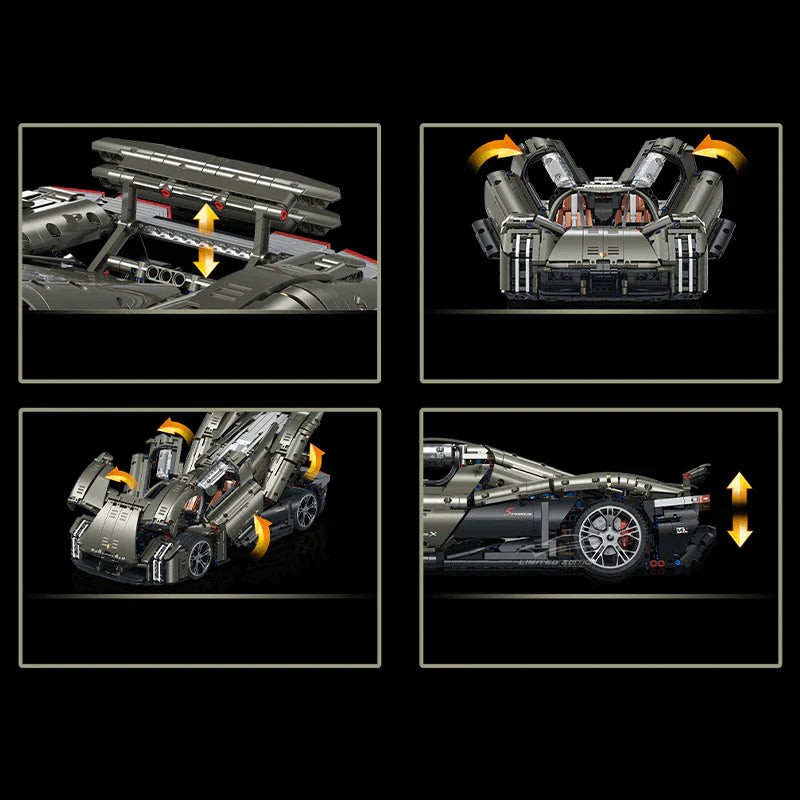 Brick MOC The Ultimate German Concept | Remote Control, Electric Door, Electric Tail Lift, Electric Air Suspension, 4056 pcs - Brick Car Merchant