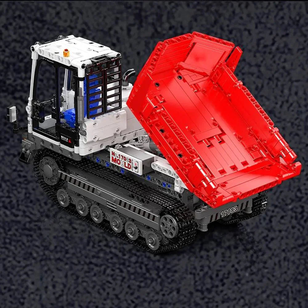 Brick MOC Tracked Dumper Hauler | 1105pcs - Brick Car Merchant