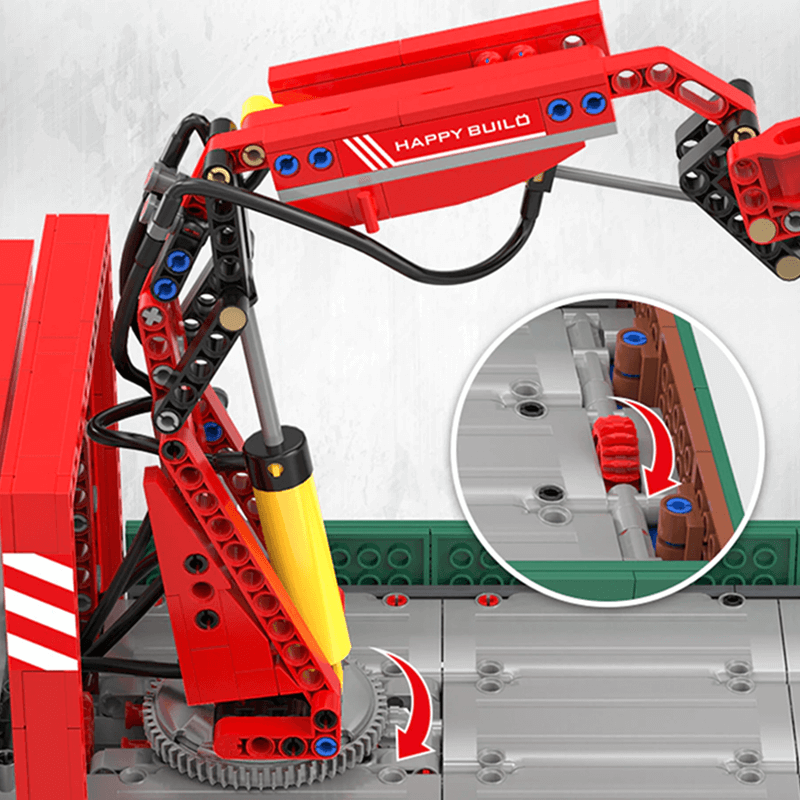 Brick MOC Truck With Crane Remote Control | 1476pcs - Brick Car Merchant