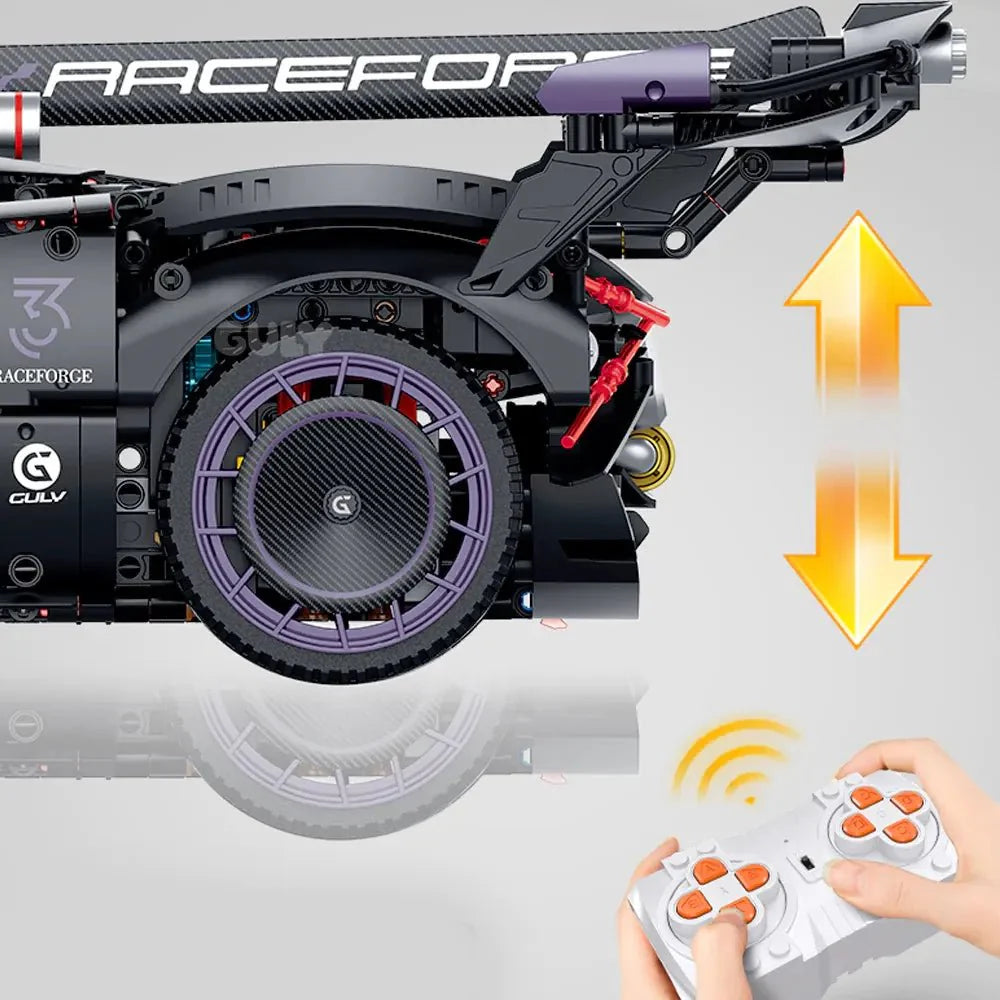 Brick MOC Turbocharged W16 Track Hypercar | 3332pcs - Brick Car Merchant