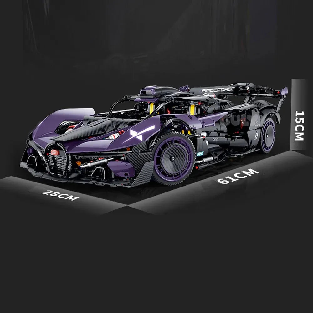 Brick MOC Turbocharged W16 Track Hypercar | 3332pcs - Brick Car Merchant