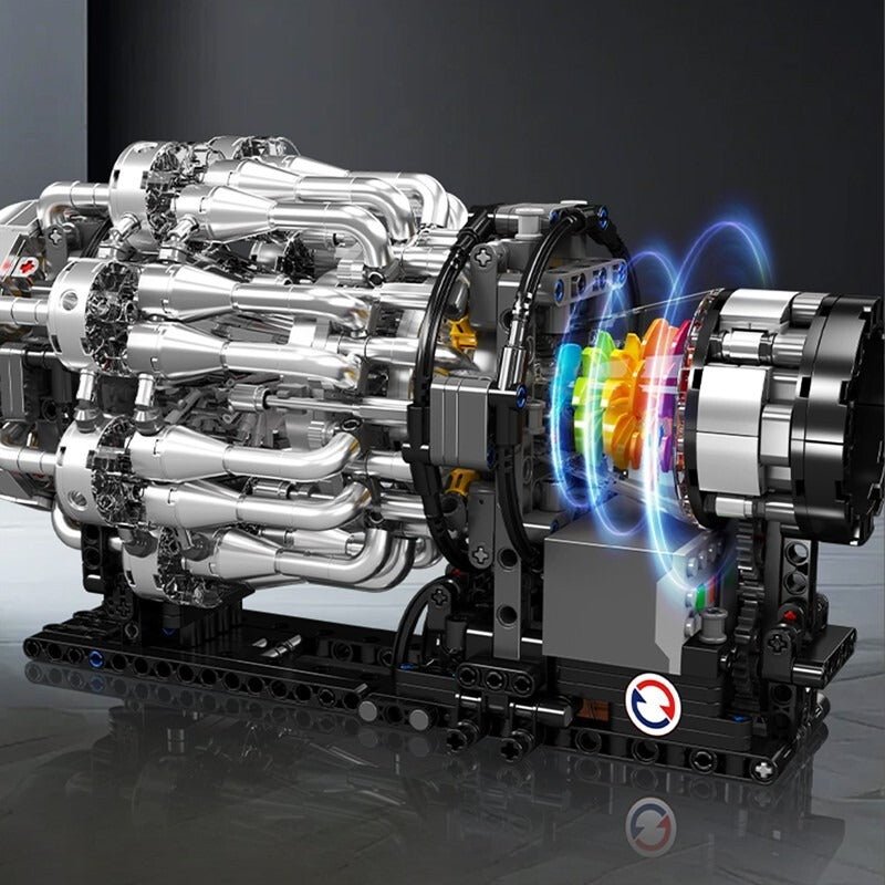 Brick MOC Turbojet Engine Model Kit | 1214pcs - Brick Car Merchant