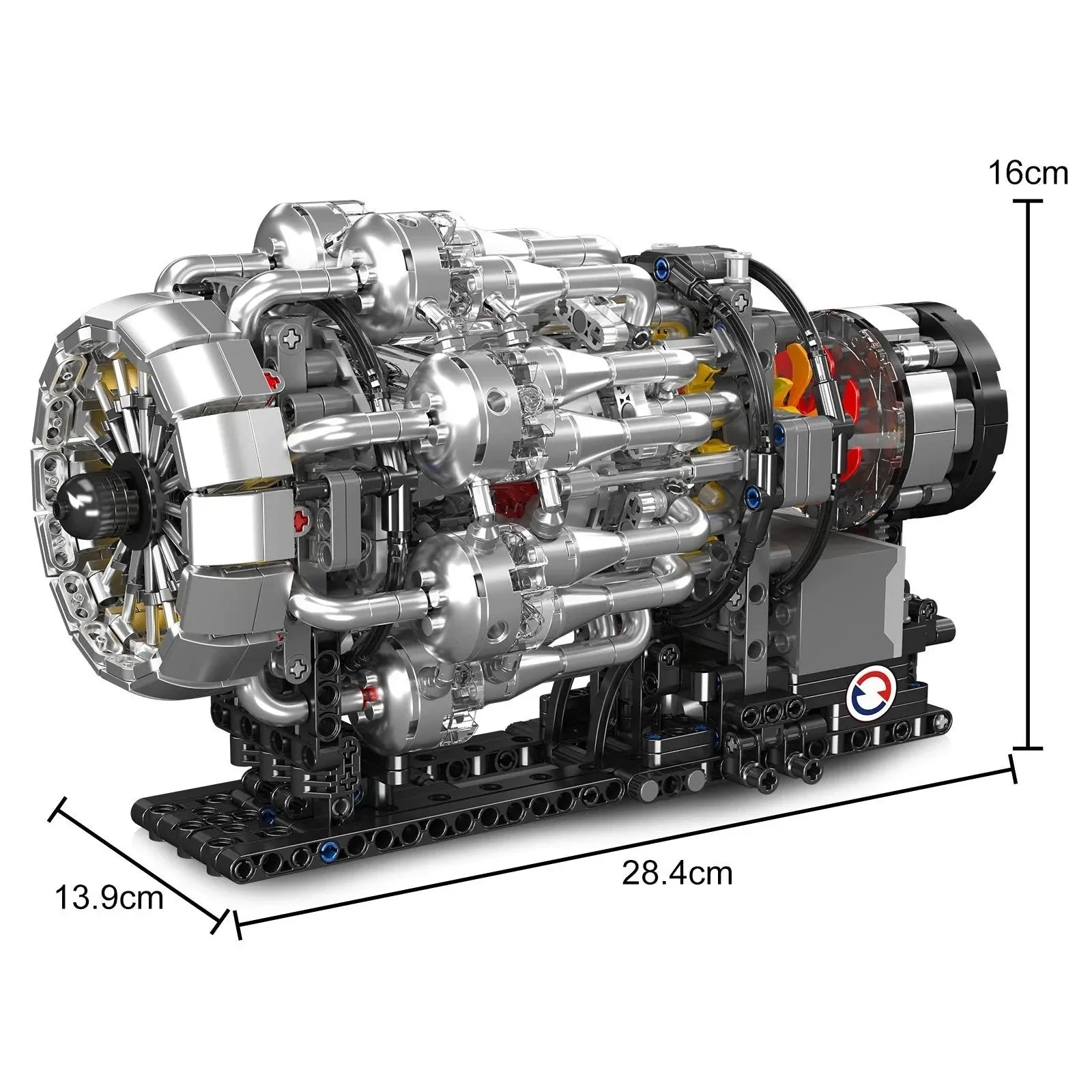 Brick MOC Turbojet Engine Model Kit | 1214pcs - Brick Car Merchant