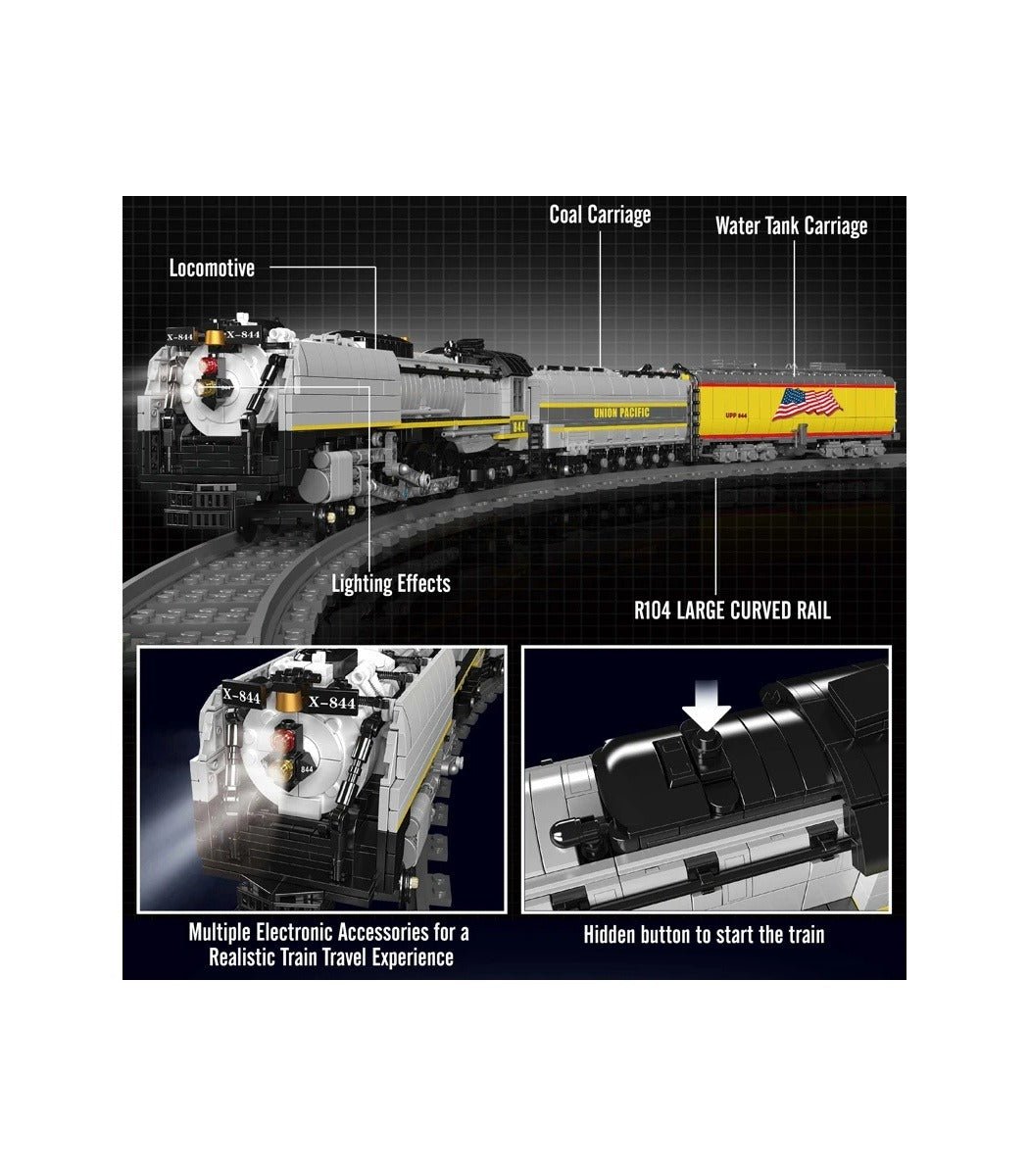Brick MOC Union Pacific 844 Locomotive | 3358pcs - Brick Car Merchant