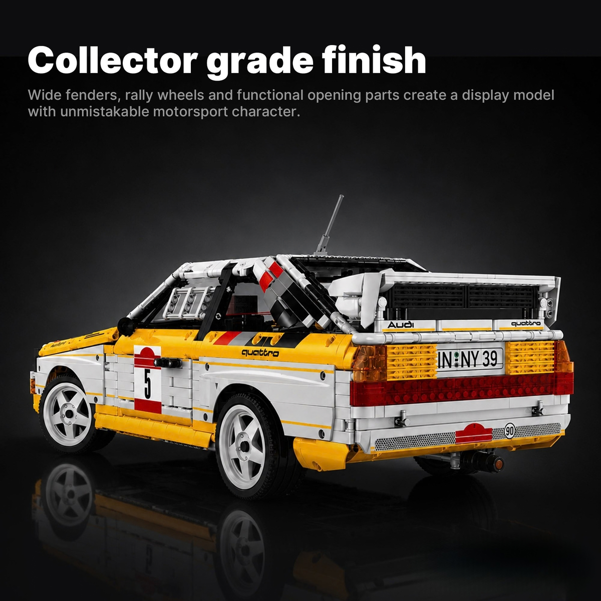 Brick MOC Audi Rally Quattro Group B 1984 - Brick Car Merchant