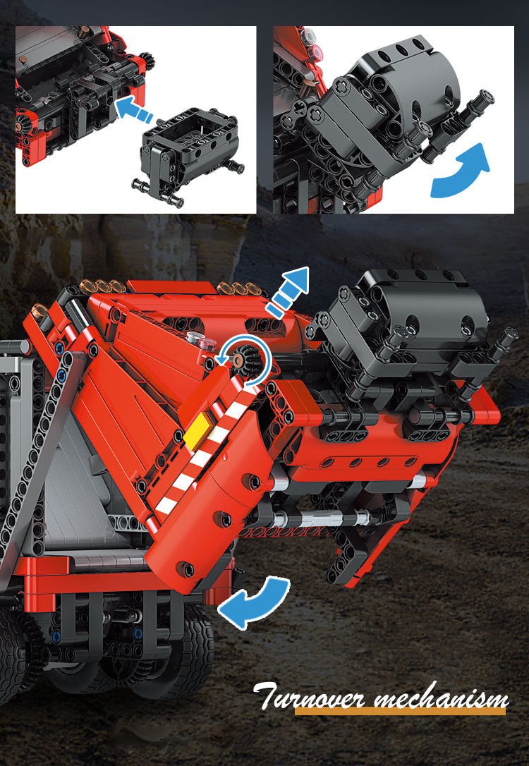 Brick MOC Urban Garbage Collection Truck | 1689pcs - Brick Car Merchant