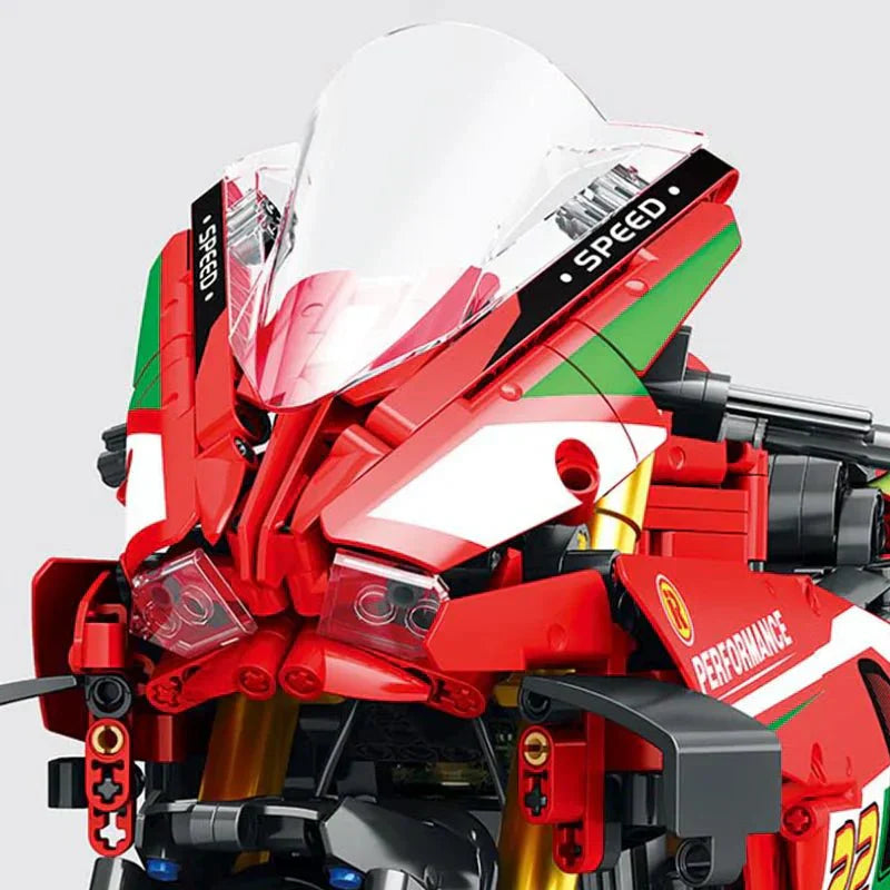 Brick MOC V4 Racing Superbike | 1966pcs - Brick Car Merchant