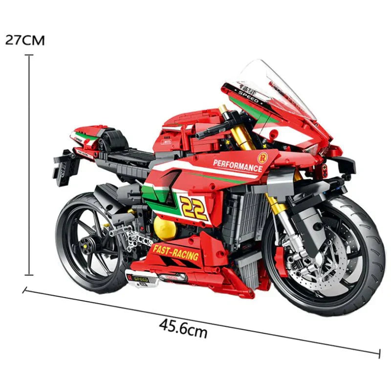 Brick MOC V4 Racing Superbike | 1966pcs - Brick Car Merchant