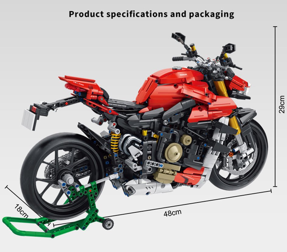 Brick MOC V4 Streetfighter Superbike | 2221pcs - Brick Car Merchant