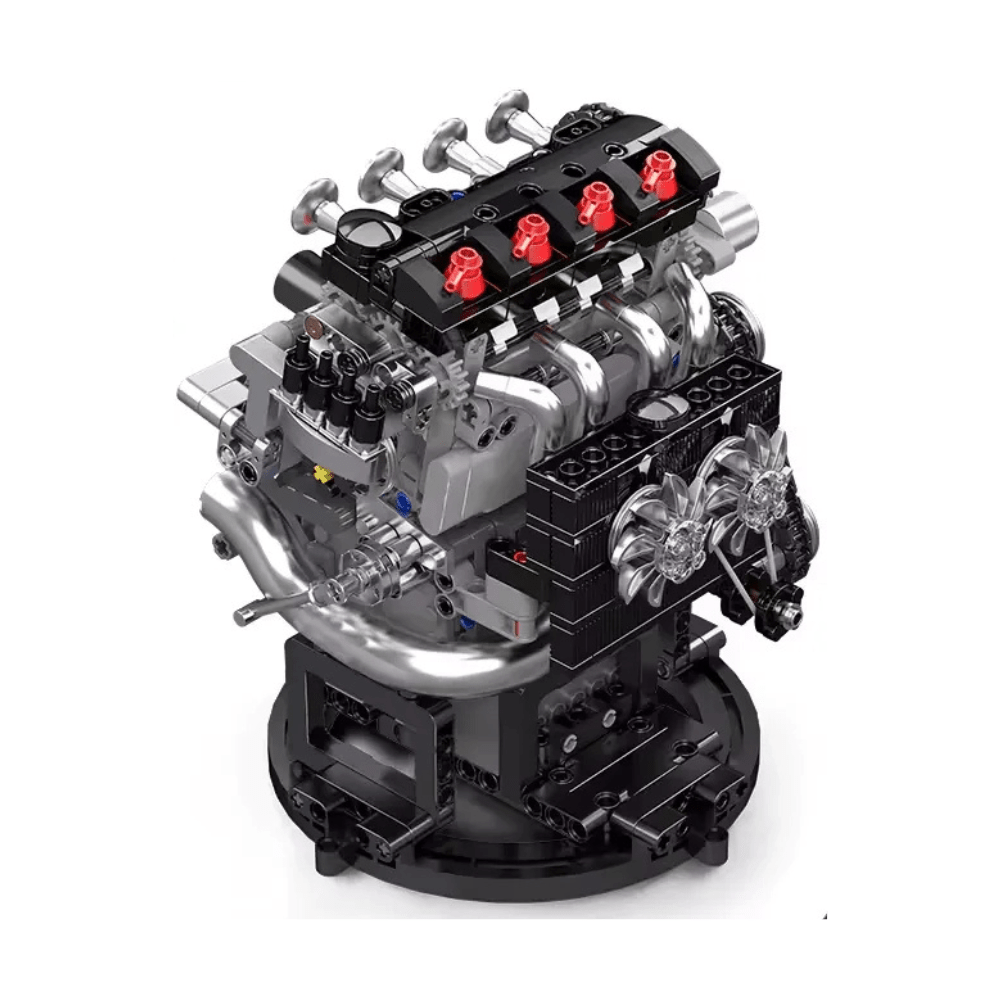 Brick MOC VTEC DOHC Motorized Engine | 772pcs - Brick Car Merchant